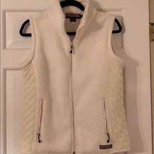 White zip vest